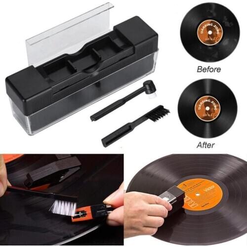 Anti-static Cleaner Kit 2 In 1 Electric Instrument Parts Accessories Cleaning Brush Stylus Velvet Vinyl Record Disc Instrument
