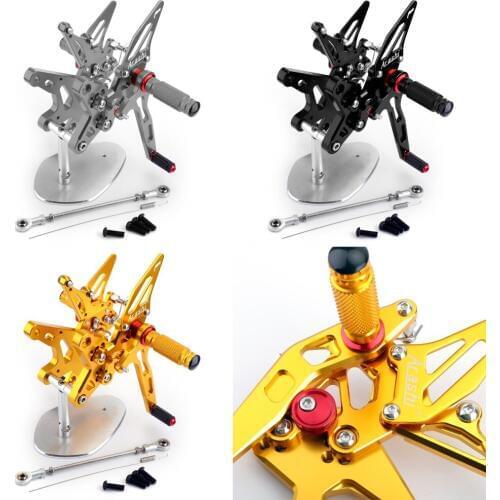 Areyourshop Motorcycle Rear Sets Footpegs Footrest For Kawasaki ZX-R ZXR 400 Ninja 2018 2019 Aluminium Alloy Motorbike Parts