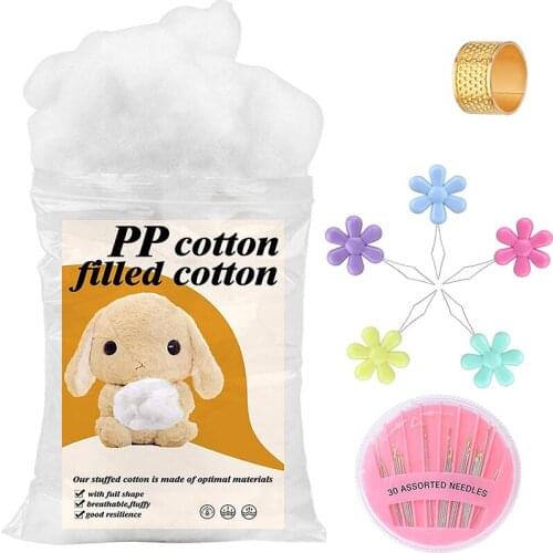 Dailylike 250g White Premium Polyester Fiber Recycled Polyester Fiber Stuffing Pillow Filling Cushion Filling For Doll DIY Craft
