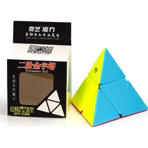 QiYi Pyramid 2x2 Cubo Magico Speed Toy Magic Cube Professional Game Smooth Creative Safety Education Puzzle Gift Parent-child