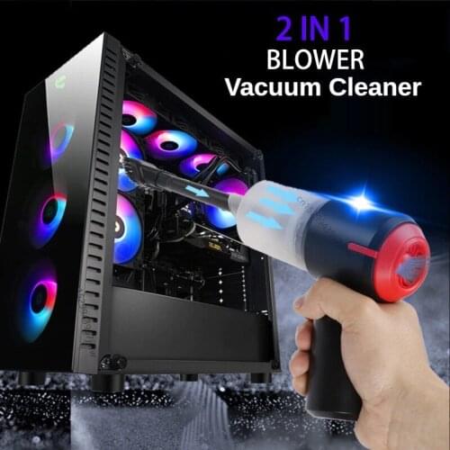 Handheld Vacuum Cleaner&Cordless Air Blower 2in1,Mini Air duster Electric cleaner tool for Computer keyboard,PC,Piano,Pet,lapto
