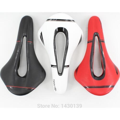 Newest Road bike carbon fibre saddle with PU leather carbon bicycle saddle carbon front seat mat short fit hollow out Free ship