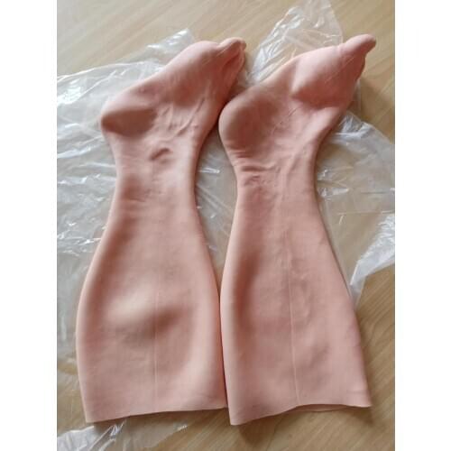 Silicone Foot Sleeve One Pair 40CM Special For U Artificial Leg Cover Highly Simulated Skin Realistic Foot Cover Silicone TPE 3G