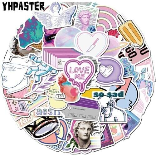 10/30/50Pcs Vaporwave Art Style Sticker Toys For Childrens Motorcycles Skateboards Phones DIY Hand Diaries Scrapbooks Desk