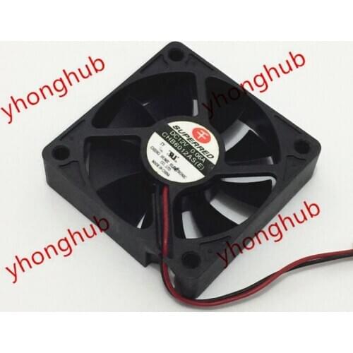 SUPERRED CHB6012AS Server Cooling Fan DC 12V 0.06A 60x60x15mm 2-wire