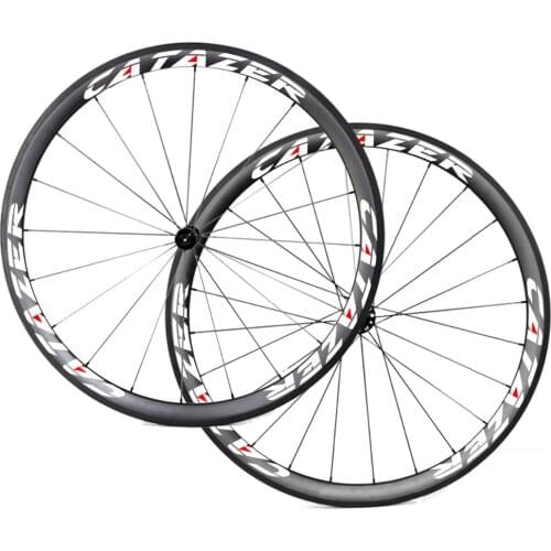 Road Bike 38mm Carbon Clincher Wheels Tubeless Ready Lightweight 700C Basalt Brake Surface 2:1 Anti Bite Hub