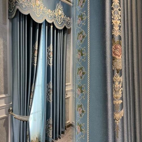 High-end European-style Jacquard Curtains Seamless Stitching Bedroom Living DiningRoom Curtains High-precision Curtain Fabrics