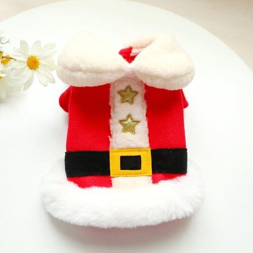 Winter Dog Clothes Christmas Star Pets Outfits Warm Clothes for Small Dogs Cat Costumes Coat Jacket Puppy Sweater Dogs New