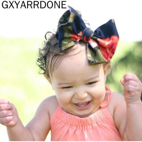 1pcs 2019 Baby Girl Headbands 5inch Bow Headband Newborn Baby Bows Headband Baby Haarband Blumen Baby Hair Accessories
