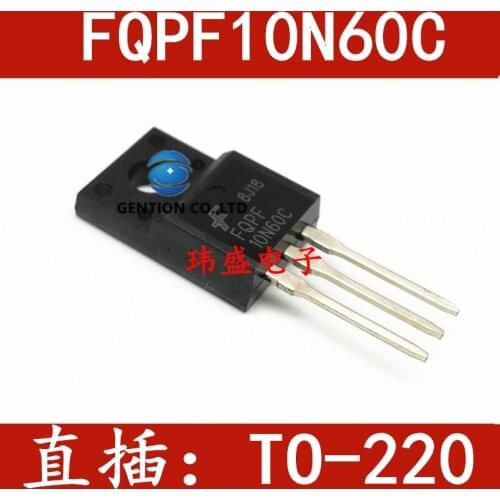 10PCS FQPF10N60C 10N60C field-effect tube encapsulation TO-220 LCD power supply in stock 100% new and original