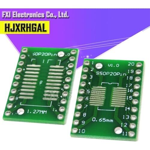 10PCS TSSOP20 SSOP20 SOP20 to DIP20 Transfer Board DIP Pin Board Pitch Adapter igmopnrq