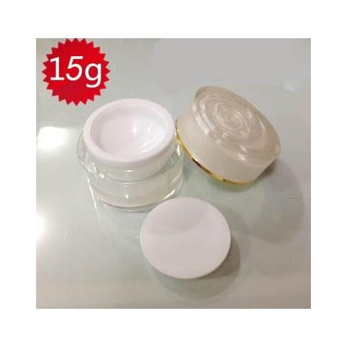 15ml PERAL WHITE bottle cosmetic container cream jar with flower lid Cosmetic Jar,Cosmetic Packaging cosmetic container