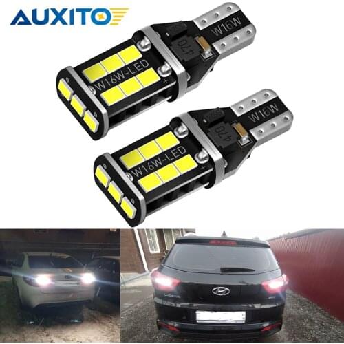 AUXITO 2x T15 LED Bulb W16W Canbus Car Reverse Light Lamps 12V For Hyundai Tucson I30 Ix35 Solaris 2017 I40 I20 Creta Kona