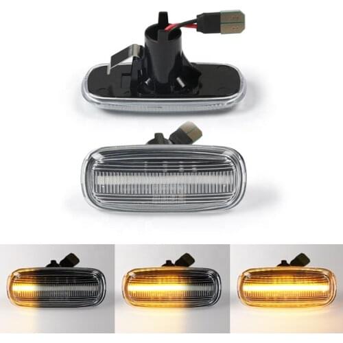 2Pcs Led Dynamic Front Fender LED Side Marker Turn Signal Sequential Blinker Indicator Light For Audi A3 S3 8P A4 S4 RS4 B6 B7