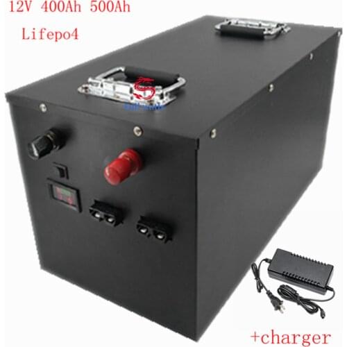 12V 400Ah 500Ah Lifepo4 battery pack battery High Power Energy Saving 12v 350ah for yatch caravan boats motor power 20A charger