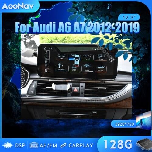 128GB 2 Din Android car radio For Audi A6 A7 2012-2019 multimedia player auto audio Head Unit GPS navigation stereo receiver