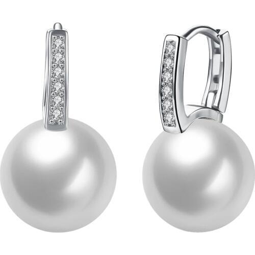 White pearl earrings aretes de mujer modernos 2018 korean earrings free shipping no minimum order