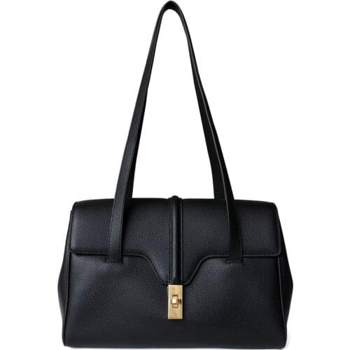 Cow Leather Large Capacity Tote Bag 2020 Underarm Cowhide Single Shoulder Bag Soft Retro Commuter Female Business Travel Bag