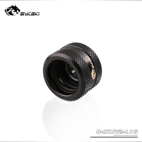 BYKSKI Water Cooling Hard Tube Fitting OD12mm/OD14mm/OD16mm Hand Compression Copper Fitting G1/4 Use for PMMA/PETG Rigidity Tube