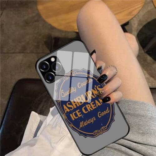 Ashburns Ice Cream Phone Case Glass Phone Case For iphone 12 11 Pro Max XS XR X 8 7 Plus SE2 Case