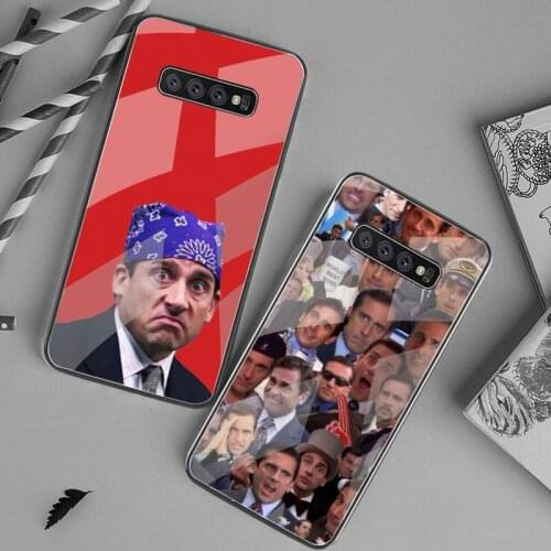 Michael Scott The Office Phone Case Tempered Glass For Samsung S20 Plus S7 S8 S9 S10 Plus Note 8 9 10 Plus