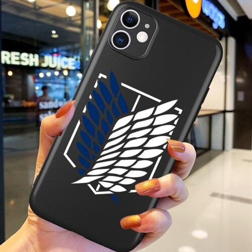 Anime Japanese attack on Titan Phone Case For iphone 12 mini 11 pro XS MAX 8 7 6 6S Plus X SE2020 XR Soft silicone Fundas Coque