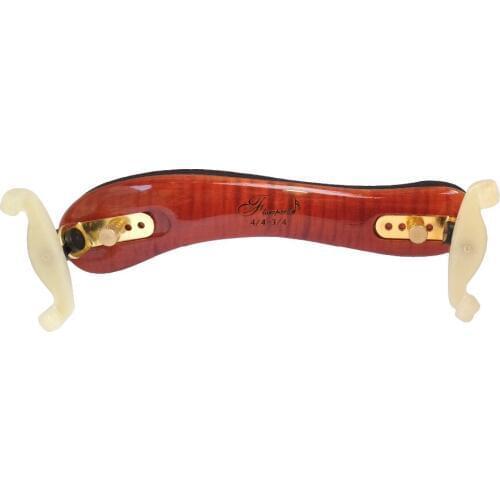 Flora Parts 3/4 4/4 Violin Shoulder Rest Pad Portable Adjustable Maple Wood Wooden Shoulder Rest Brass S-3044