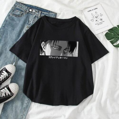 Summer Japanese anime Attack on Titan women T-shirt gothic Big size short sleeve loose streetwear tees casual Harajuku clothing
