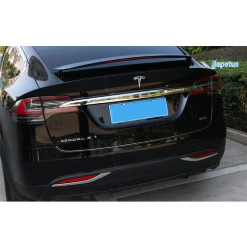 Lapetus Tailgate Rear Tail Fog Lights Foglights Lamp Decoration Frame Cover Trim 2 Pcs Fit For Tesla Model X 2016 2017 Model