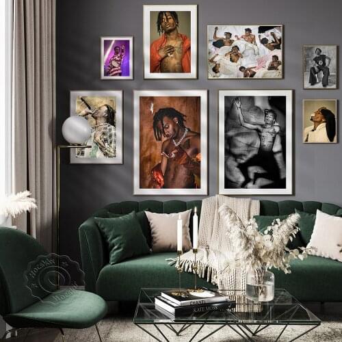 Hot Rapper Hip Hop Playboi Carti Rap Music Star Poster Wall Art Decor Canvas Wall Pictures for Bar Pub Decoration Wall Stickers