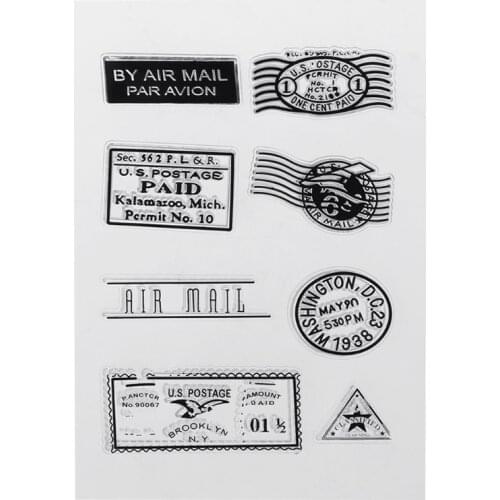 PVC Soft Transparent Stamps Badges Postmarks Seal Cute Patterns DIY Scrapbook Photo Album Card Decor English Letters