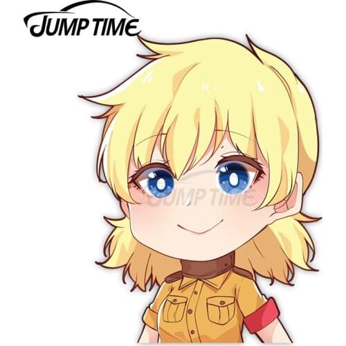 Jump Time 13 x 8.8cm Car Decor Seras-victoria Cartoon Avatar Car Stickers Wiper Windshield Peeker 3D Vinyl Decoration