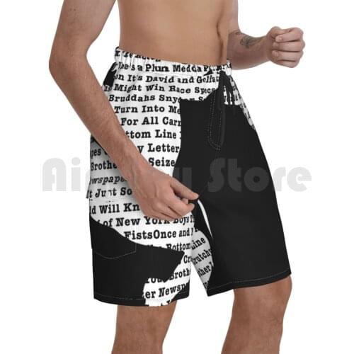 Newsies Jumper-Newspaper Filled Beach Shorts Men Beach Pants Swim Trunks Newsies Broadway Theatre Theater Musical