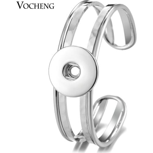 Open Bangle Ginger Snap Jewelry Double Vocheng Interchangeable for 18mm Button NN-592