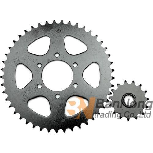 Free shipping motorcycle Front&Rear Chain Sprocket geartransmission For Suzuki DR200