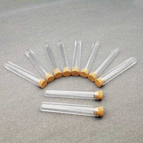 120pcs 13x78mm Transparent Plastic Test Tubes With Corks ,Party Candy Bottle with Round Bottom,Wedding Gift Vial