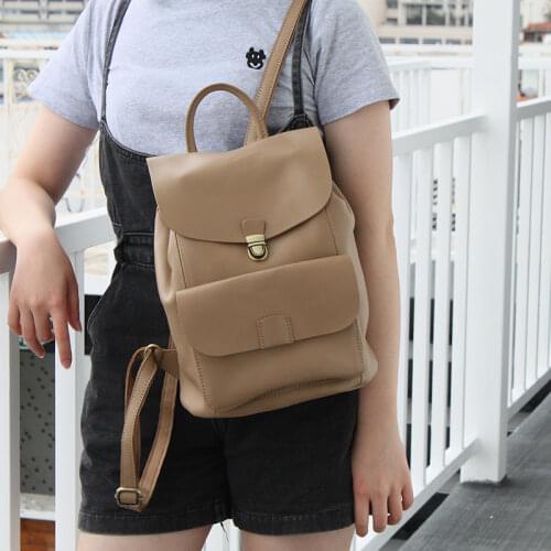 Genuine Leather Retro Style Luxury Mini Backpack Women Designer Leather Soft Cowhide Female School Book Back Pack Molicha 2021