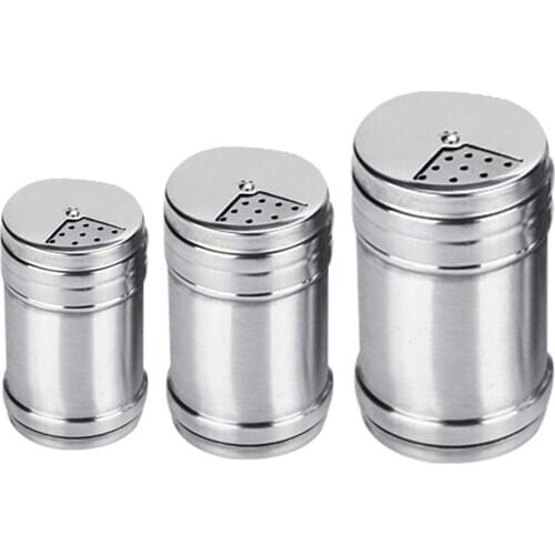 Stainless Steel Salt Pepper Seasoning Spice Condiment Shaker Bottle Kitchen Tool Accessories For Home BBQ tools