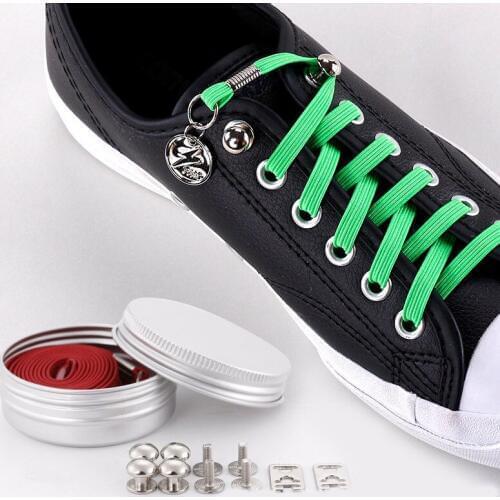 Elastic No Tie Shoelaces Semicircle Shoe Laces For Kids and Adult Sneakers Shoelace Quick Lazy Metal Lock Laces Shoe Strings