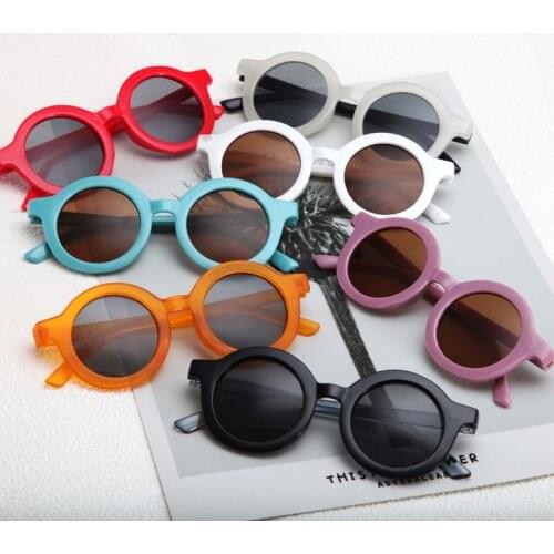 Children Boy Girl Cute Leopard Double Color Cartoon Bear Shape Round Sunglasses Kids Vintage Sunglasses UV400 Protection Classic