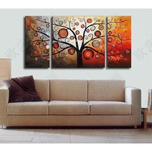 MODERN ABSTRACT CANVAS ART OIL PAINTING-TREE ART(no framed)
