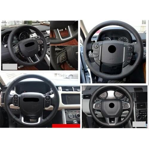 Sew-on genuine leather car steering wheel cover Car accessories For LAND-ROVER Freelander Discovery4 Range Rover Evoque