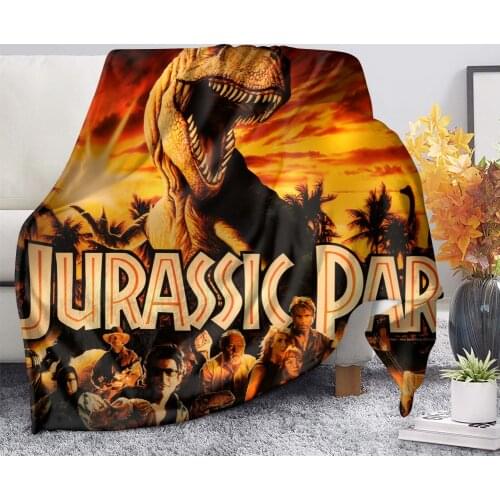 Upestory Dinosaur Family Blanket for Kids Cartoon Microfiber Jurassic Plush Sherpa Throw Blanket on Bed Sofa Boys Bedding