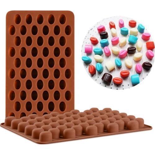 High Quality Silicone 55 Cavity Mini Coffee Beans Chocolate Sugar Candy Mold Mould Cake Decor