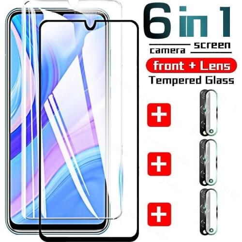 Protective Glass for Huawei Y8p Tempered Glass Screen Protector on Huawey Huwei Hawei Huawi Huawe Huawai Y7p Y6p Y5p Camera Lens
