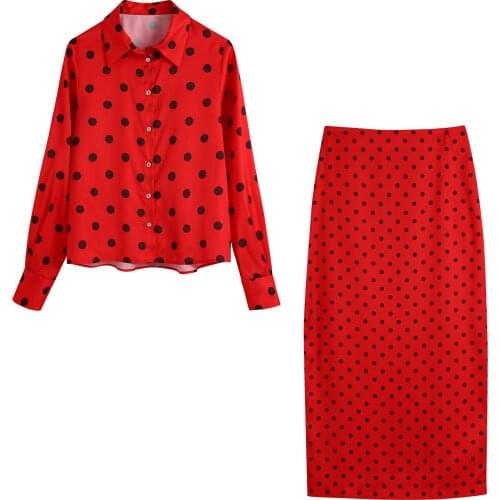 JC·KILIG 2021 Wave Point Shirt Wave Point Straight Skirt B1909-1910