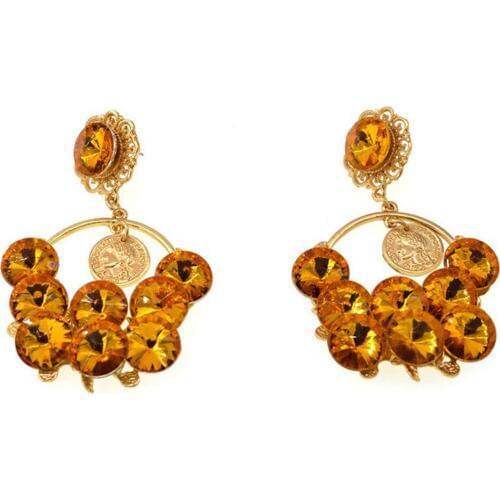 New Design Fashion Vintage Rhinestones Women Earrings Fashion Baroque Retro Style Crystal Drop Women Outdoor Earring Jewelry