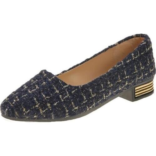 New womens shoes fashion pointed toe large size shallow mouth square root light and comfortable all-match casual shoes women