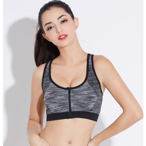 Womens Running Bra Yoga Fitness Bra Padded Push Up Sports Bra for Gym Running Sport Bra Top Brassiere Athletic Sportswear