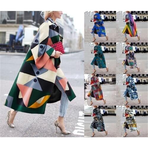 Greenwild Plaid Streetwear Long Coat for Women Female Winter Clothing 2020